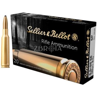 Патрон Sellier & Bellot кал. 6,5x55 куля SP, маса 9.1 гр/140 гран фото