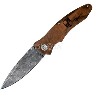 Ніж Boker Tirpitz Damascus Wood фото