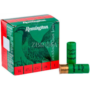 Патрон Remington Shurshot Game Load кал. 16/67 дріб №3, навіска 28 гр фото