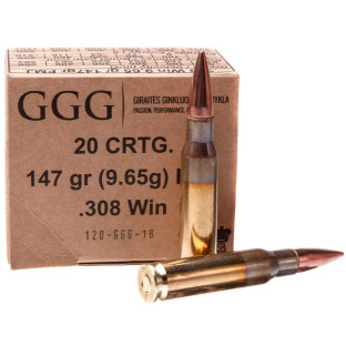 Патрон GGG кал. 308 Win куля FMJ, маса 9.52 гр/147 гран фото