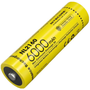 Акумулятор літієвий Nitecore NL2160 Li-Ion 21700 3.6V (6000mAh) фото