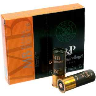 Патрон B&P MB Dual Power кал. 12/70 дріб №6+3, навіска 36 гр фото