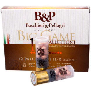 Патрон B&P Big Game Pallettoni кал. 12/70 картечь №11/0, навеска 45 гр фото