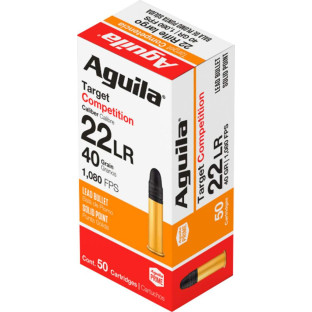 Патрон Aguila Target Competition кал. 22 LR куля LSP, маса 2.59 г/40 гран фото