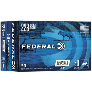 Патрон Federal Varmint&Predator кал. 223 Rem куля JHP, маса 3.2 гр/50 гран фото