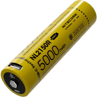 Акумулятор літієвий Nitecore NL2150R Li-Ion 21700 3,6 В (5000 mAh) фото