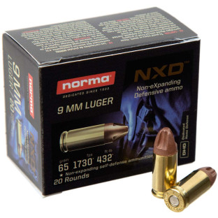 Патрон Norma Self Defense кал. 9 мм Luger (9х19) пуля NXD, масса 4.21 гр/65 гран фото