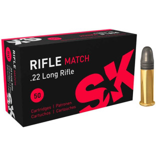 Патрон SK Rifle Match кал. 22 LR куля LRN, маса 2.59 гр/40 гран фото
