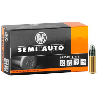 Патрон RWS Semi Auto Sport Line кал. 22 LR пуля LRN, масса 2.6 гр/40 гран фото