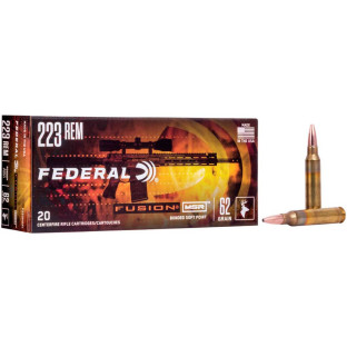 Патрон Federal Fusion MSR кал. 223 Rem куля JSP, маса 4 гр/62 гран фото