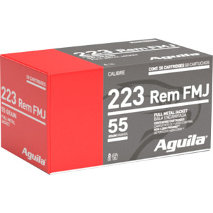 Патрон Aguila кал. 223 Rem куля FMJ, маса 3.56 г/55 гран фото