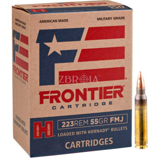 Патрон Hornady Frontier кал. 223 Rem (5,56/45) куля FMJ, маса 3.56 гр/55 гран (уп. 300 шт) фото