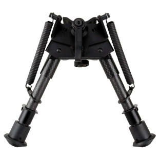 Сошки Vector Optics Carbon Fiber Swivel Bipod на антабку (высота 15.2 - 22.9 см) с переходником на Weaver/Picatinny фото