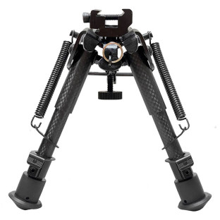 Сошки Buvele Carbon Bipod на антабку (высота 15.2 - 22.9 см) с переходником на Weaver/Picatinny фото