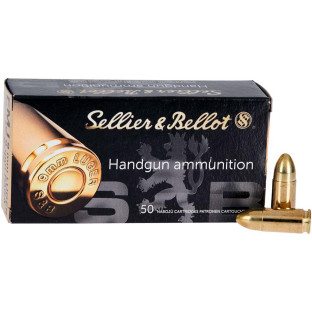 Патрон Sellier & Bellot кал. 9 мм Luger (9x19) куля FMJ, маса 8 гр/124 гран фото