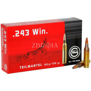 Патрон GECO кал. 243 Win пуля TM, масса 6.8 гр/105 гран фото