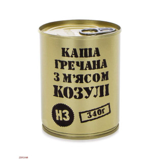 Консервы мясо-растительные "Каша гречневая с мясом косули" фото
