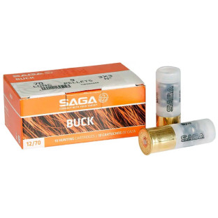 Патрон SAGA Buck 9P (3*3) кал. 12/70 картеч 8.65 мм, навіска 34 г фото