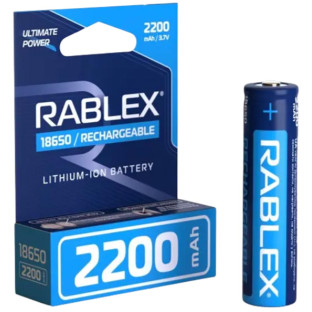 Аккумулятор Rablex 18650 2200 mAh с защитой фото