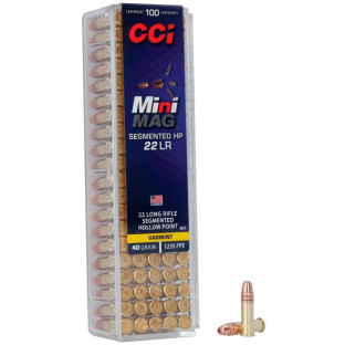 Патрон CCI Mini-Mag Segmented HP кал. 22 LR куля SHP, маса 2.59 гр/40 гран фото