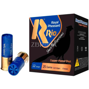 Патрон RIO Royal Pheasant Copper Plated кал. 12/70 дріб №5, навіска 36 гр фото