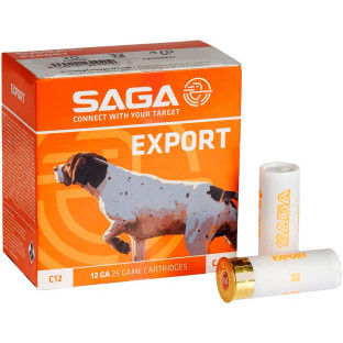 Патрон SAGA Export кал. 12/70 дробь №0, навеска 32 гр фото