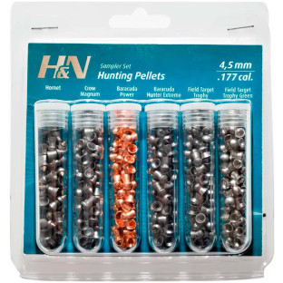 Набор пуль H&N Hunting Pellets (4.5 мм, 215 шт.) 6 видов фото