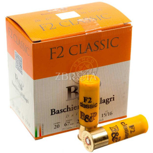 Патрон B&P F2 Classic кал. 20/67 дробь №4, навеска 26 гр фото