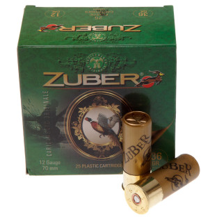 Патрон Zuber кал. 12/70 дріб №0, навіска 36 г фото