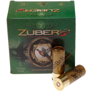 Патрон Zuber кал. 12/70 дріб №2, навіска 36 г фото