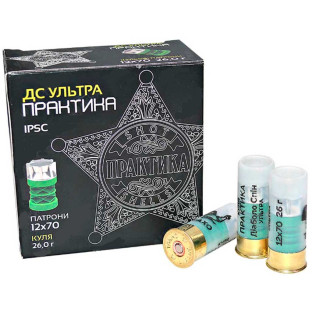 Кульовий патрон ТАХО Практика ДС Ультра кал. 12/70 маса 26 гр фото