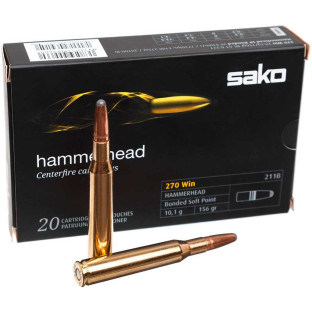 Патрон Sako Hammerhead кал. 270 Win куля SP, маса 10.1 гр/156 гран фото
