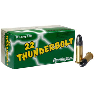Патрон Remington Thunderbolt High Velocity кал. 22 LR куля RN, маса 2.59 гр/40 гран (уп. 50 шт.) фото
