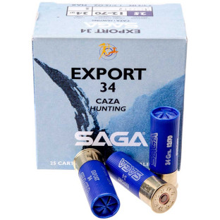 Патрон SAGA Export FW кал. 12/70 дріб №3/0, навіска 34 гр фото