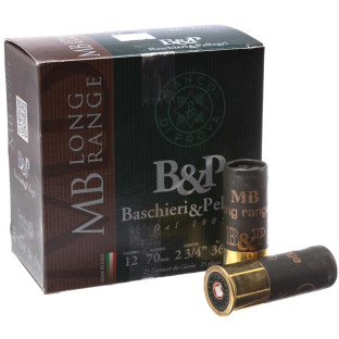 Патрон B&P MB Long Range кал. 12/70 дріб №6, навіска 36 гр фото