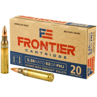 Патрон Hornady Frontier кал. 223 Rem (5,56/45) куля FMJ, маса 4 гр/62 гран фото