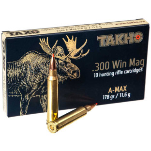 Патрон ТАХО кал. 300 Win Mag куля A-Max, маса 11.6 гр/178 гран фото