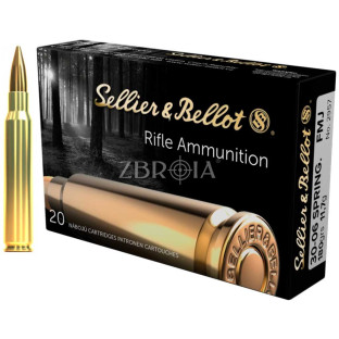Патрон Sellier & Bellot Training кал. 30-06 куля FMJ, маса 11.7 гр/180 гран фото