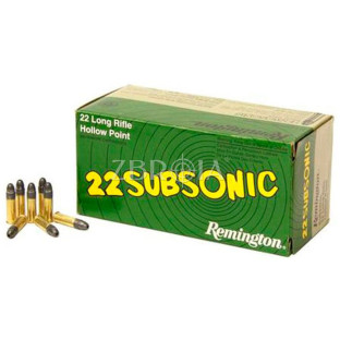 Патрон Remington Subsonic кал. 22 LR куля Hollow Point, маса 2.46 гр/ 38 гран фото