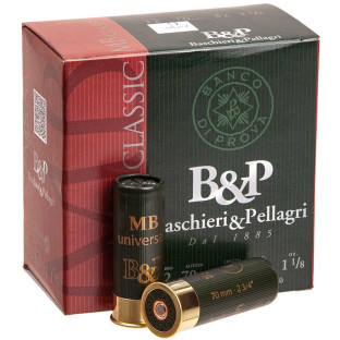 Патрон B&P MB Universal кал. 12/70 дробь №0, навеска 32 гр фото